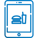 Restaurant ordering tablet icon