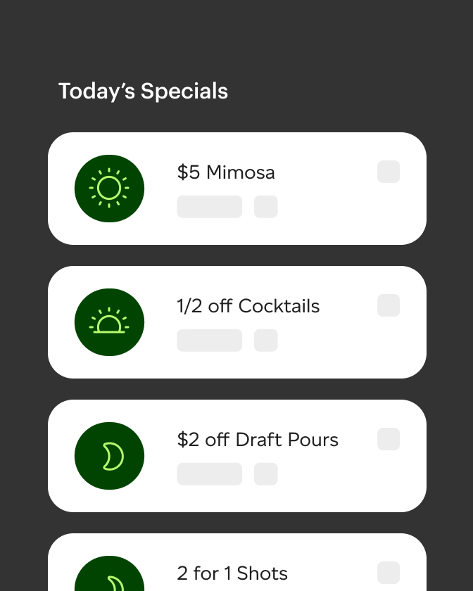 Manage timely specials