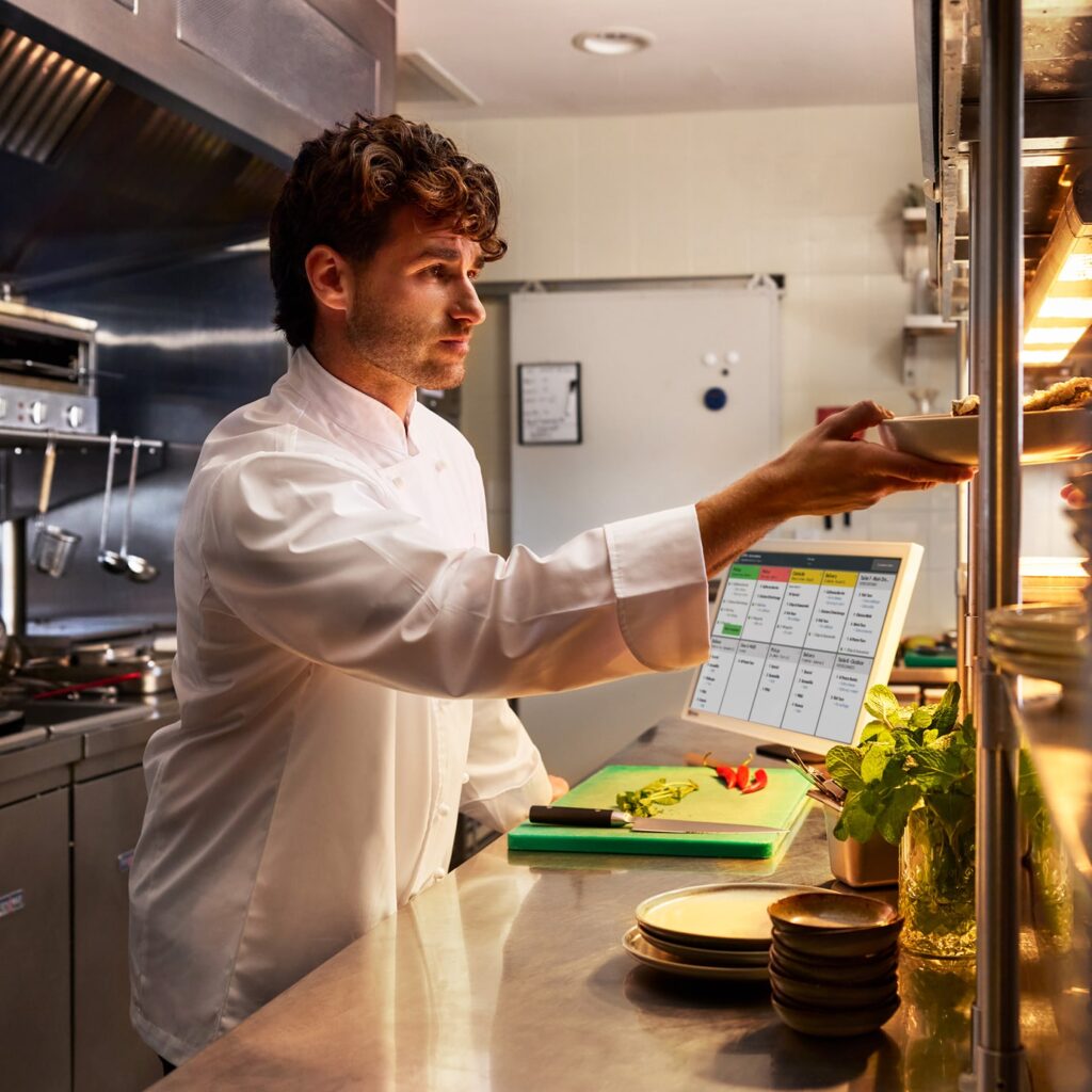 KDS system in use to help connect front and back of house.